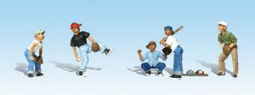 Woodland Scenics A1869 HO Scenic Accents Baseball Players I Figures (Set of 6)