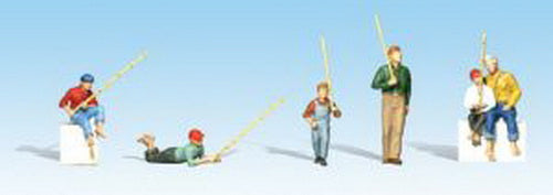 Woodland Scenics A1878 HO Scenic Accents Gone Fishing Figures (Set of 5)