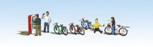 Woodland Scenics A1904 HO Scenic Accents Bicycle Buddy Figures (Set of 10)