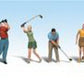 Woodland Scenics A1907 HO Scenic Accents Golfer Figures (Set of 7)