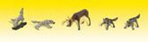 Woodland Scenics A1942 HO Scenic Accents Wildlife Standoff Set (Set of 6)