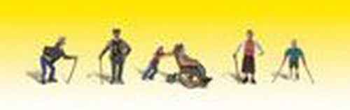 Woodland Scenics A1946 HO Scenic Accents Physically Challenged Figures(Set of 6)