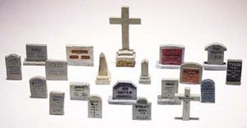 Woodland Scenics D201 HO Scenic Details Tombstones (Pack of 20)