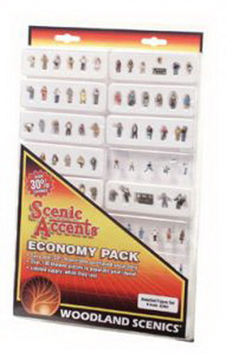 Woodland Scenics A2063 N Scenic Accents Economy Pack Assorted Figure Set