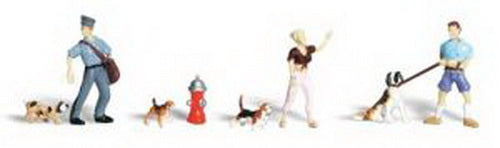 Woodland Scenics A2143 N Scenis Accents People & Pets Figures (Set of 8)