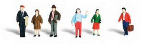 Woodland Scenics A2149 N Scale General Public People Figures (Set of 6)