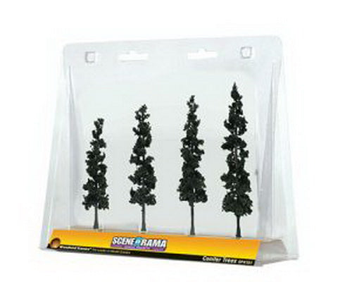 Woodland Scenics SP4151 HO Scene-A-Rama 4" - 6" Conifer Trees (Pack of 4)