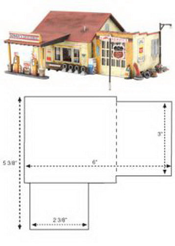 Woodland Scenics PF5183 HO Scale Sonny's Super Service Pre-Fab Building Kit EX/Box