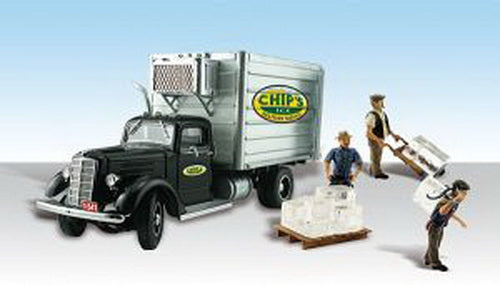 Woodland Scenics AS5557 HO AutoScenes Chip's Ice Truck (Pack of 5)