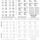 Woodland Scenics DT602 Box Car Data Gothic Black/White Dry Transfer Decals