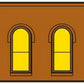 DPM 301-12 HO Scale One-Story Wall Sections With Arched Window Building Kit