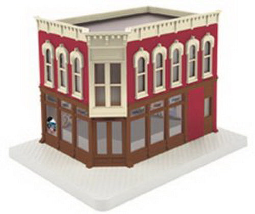 MTH 30-90353 Assembled Taylors Video Studio Corner Building w/ Blinking Sign