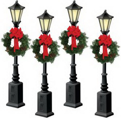 Lionel 6-37907 O Scale Christmas Street Lamps with Wreaths (Set of 4) LN/Box