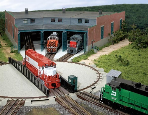 Atlas 6904 O Scale 3 Stall Roundhouse Kit LN/Box