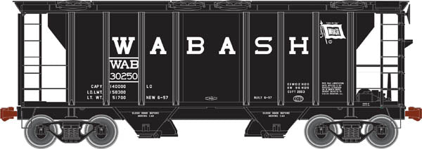 Atlas 17209A HO Wabash PS2 Covered Hopper #30250