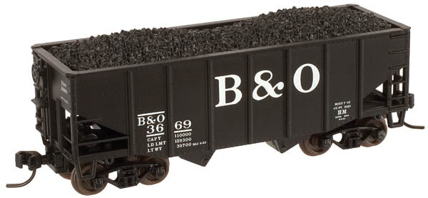 Atlas 41298 N Scale Baltimore & Ohio 55T Fishbelly Hopper #3652