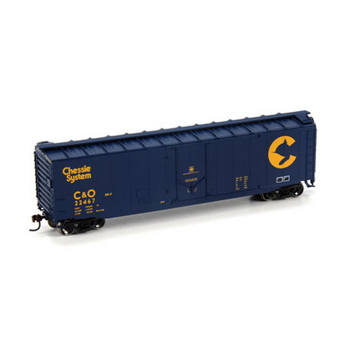 Athearn 71930 HO Chessie/C&O 50' SS Plug Door Boxcar #22467
