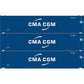 Athearn 27764 HO CMA/CGM 45'' Container #2 (Set of 3)