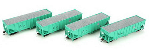 Athearn 76424 HO RTR OB Ballast Hopper w/Load, UP/Green #4 (4)
