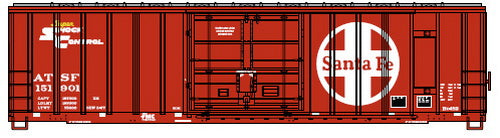 Athearn 87424 HO Atchison Topeka Santa Fe 50' FMC Plug Door Box Car #152042