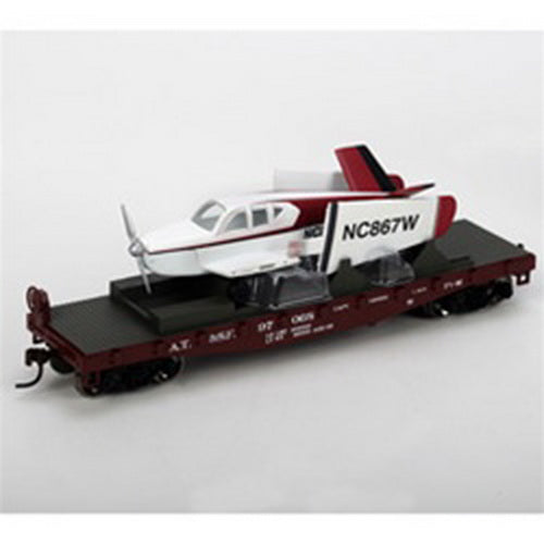 Athearn 96325 HO Atchison Topeka Santa Fe 40' Flat w/Red Plane #97068