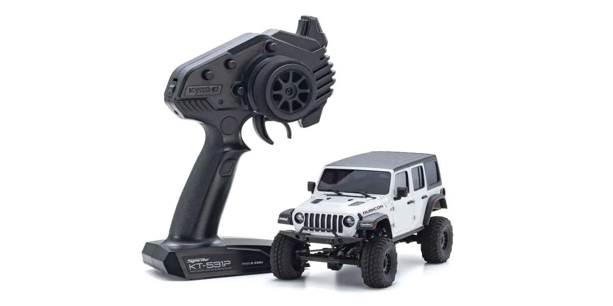 Kyosho 32536W MX-01 Mini-Z 4X4 Readyset White Jeep Wrangler Unlimited Rubicon