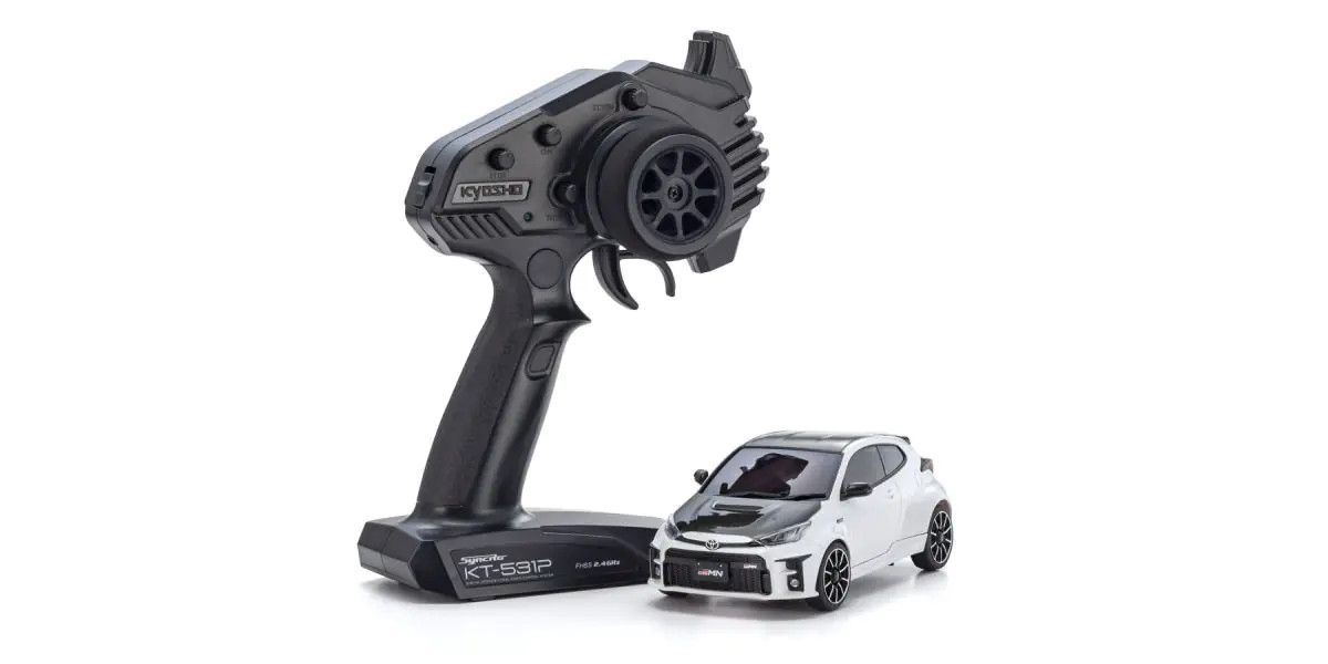 Kyosho 32648PW MA-020 AWD Mini-Z ReadySet White Toyota GRMN YARIS Rally