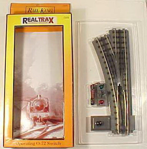 MTH 40-1021 O72 RealTrax Nickel Silver Left Hand Remote Switch Turnout