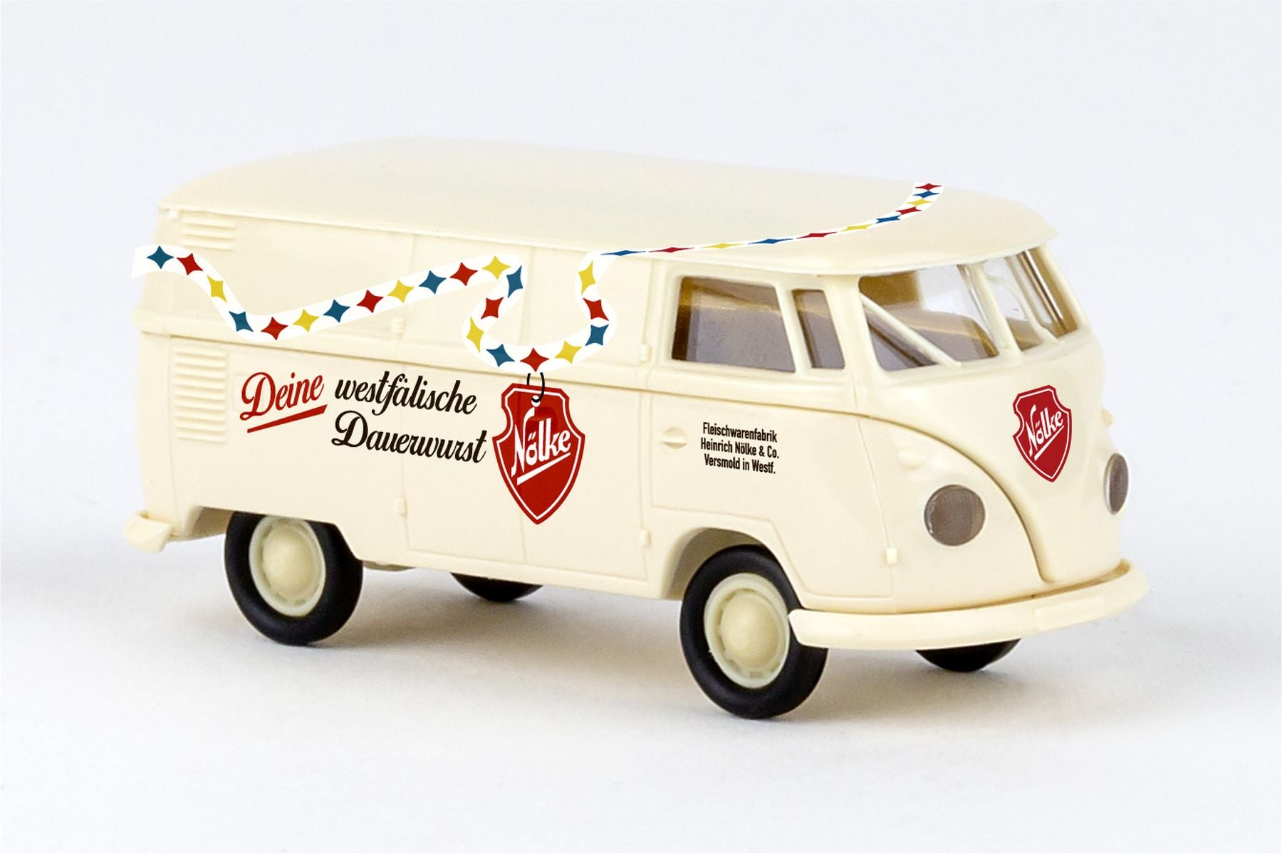 Brekina Automodelle 32776 HO Nolke Dauerwurst Volkswagen T1b Kasten Cargo Van