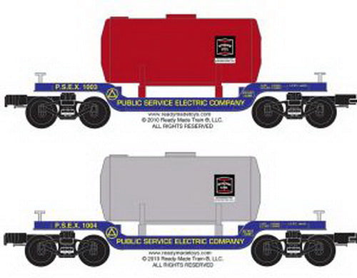 RMT 96508 O Gauge NJ Public Service Depressed Flatcar 2 Pack