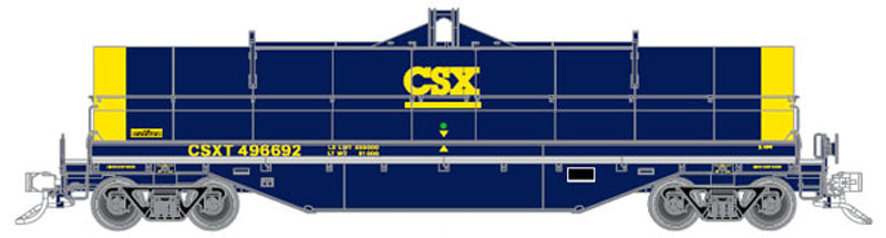 Atlas 20001156 HO Scale CSX (Blue) 42' Coil Steel Car #496692