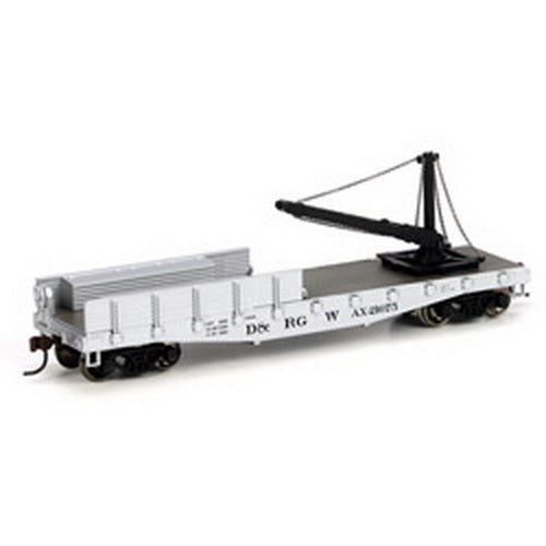 Athearn 86040 HO D&RGW RTR 40' Derrick Flatcar #21675