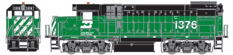 Athearn G68018 HO GP15-1, BN/Ex-Frisco #1396