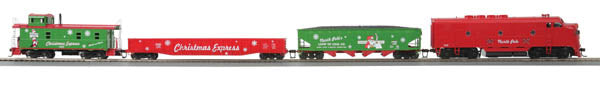 MTH 81-4006-1 HO Christmas F-3 Diesel R-T-R Deluxe Freight Train Set w/PS 3.0
