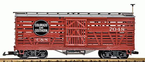 LGB 45683 G Scale Colorado & Southern Livestock Car #7048 (Metal Wheels)