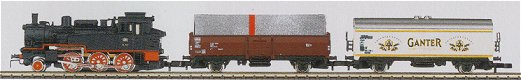 Marklin 81562 Z Gauge German Federal Railroad Steam Freight Train Set