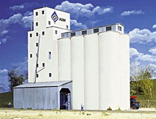 Walthers 933-3022 HO Scale ADM Concrete Grain Elevator Industrial Structure Kit