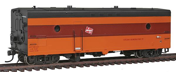 Rapido Trains 107171 HO Milwaukee Road Steam Generator Car #77 (1950 Scheme)