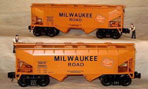 RMT 96316 O Gauge Milwaukee Road 2-Bay Covered Hopper 2 Pack