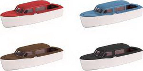 Lionel 6-37834 O Scale Plastic Boat Assorted Colors (Pack of 4)