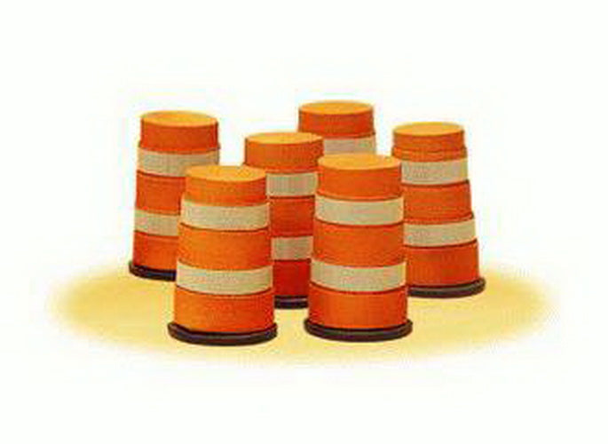 Lionel 6-32922 O Scale Construction Higway Barrels (Pack of 6)