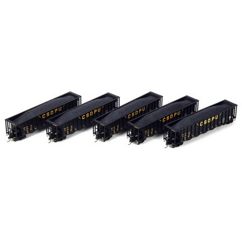 Athearn 94658 HO CSDPU 5-Bay Rapid Discharge Hopper #6 (Set of 5) - RTR