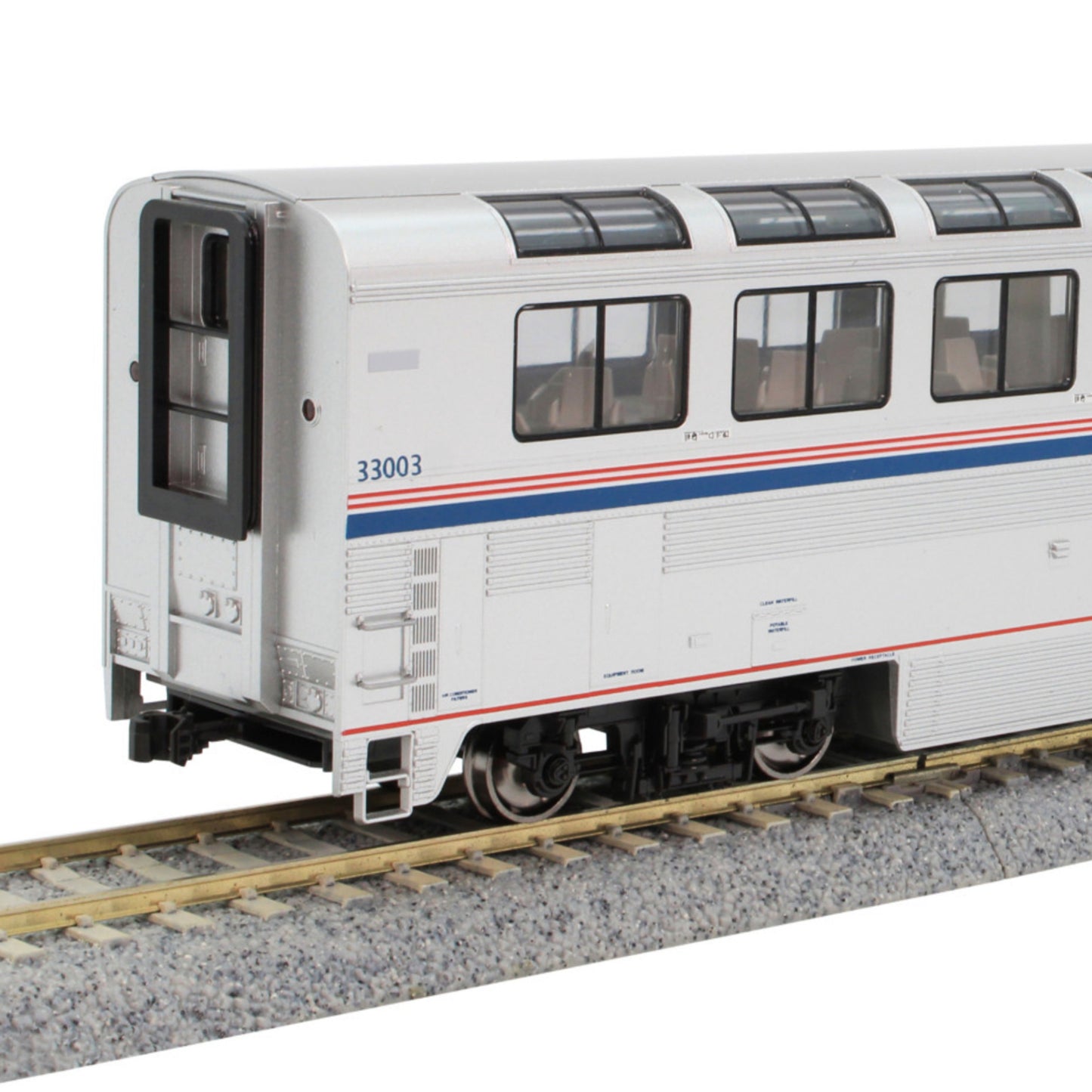 Kato 35-6066 HO Amtrak Phase VI Superliner I Lounge #33003