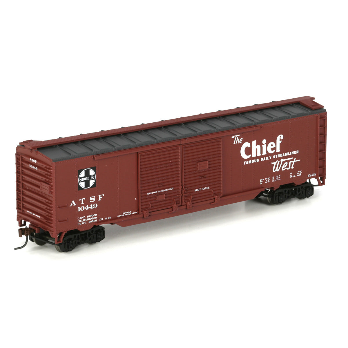 Athearn 98095 HO Scale Atchison Topeka Santa Fe 50' Double Door Box Car #10449