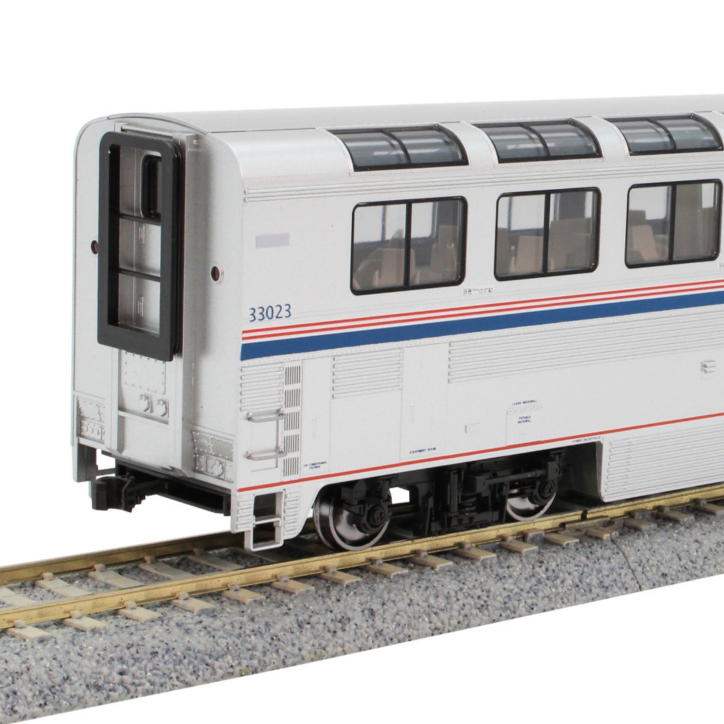 Kato 35-6067 HO Amtrak Phase VI Superliner I Lounge #33023