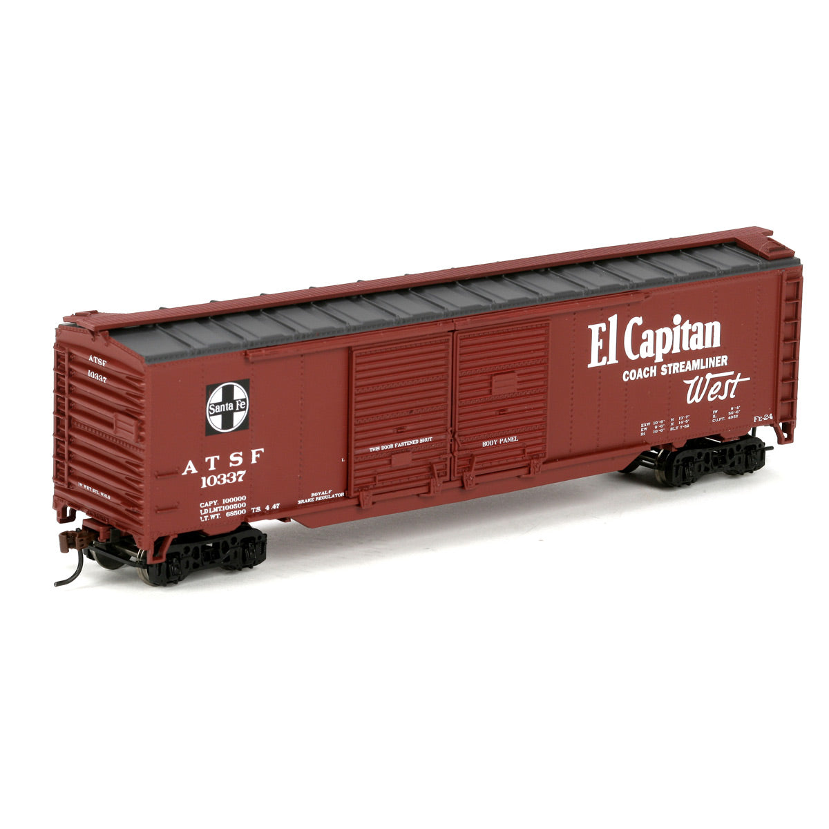 Athearn 98096 HO Scale Atchison Topeka Santa Fe 50' Double Door Box Car #10337