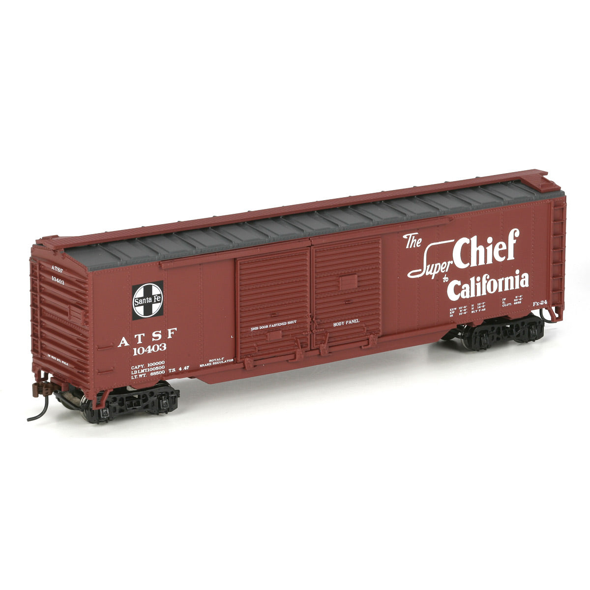 Athearn 98103 HO Scale Atchison Topeka Santa Fe 50' Double Door Box Car #10403