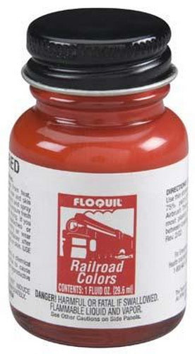 Floquil F110020 Caboose Red Railroad Colors Enamel Paint - 1 Oz. Bottle