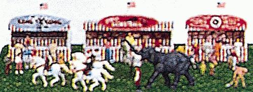 IHC 5122 HO Concession Booths Group 2 King Kong/Barney's Basketball/Spin Win Kit