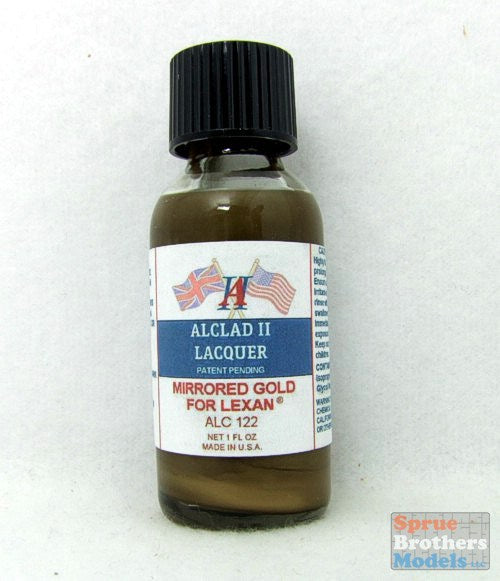 Alclad II 122 Mirrored Gold Lacquer for Lexan 1oz